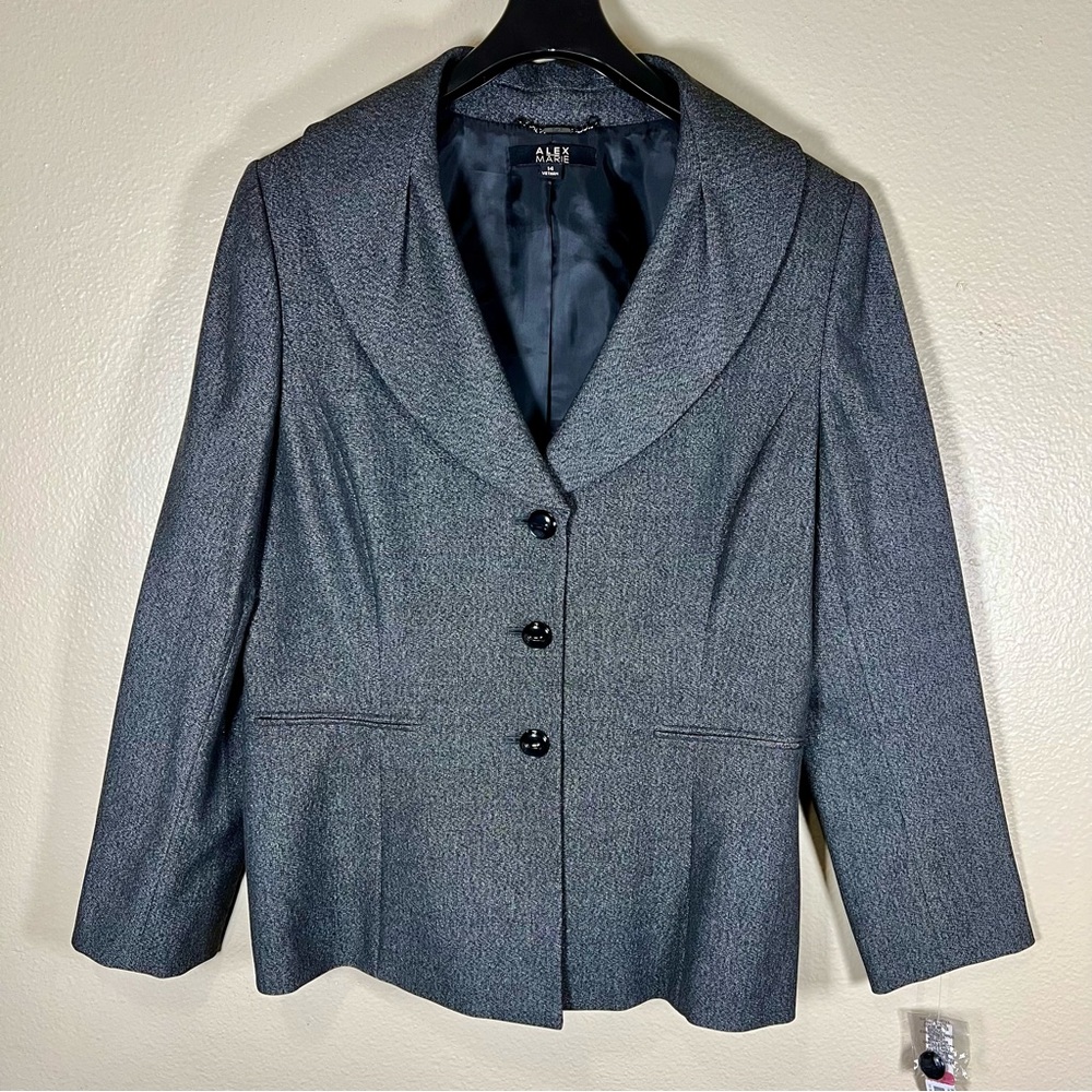 Alex Marie Women’s Dark Grey ( Midnight Frost) Demi Jacket/blazer size 14